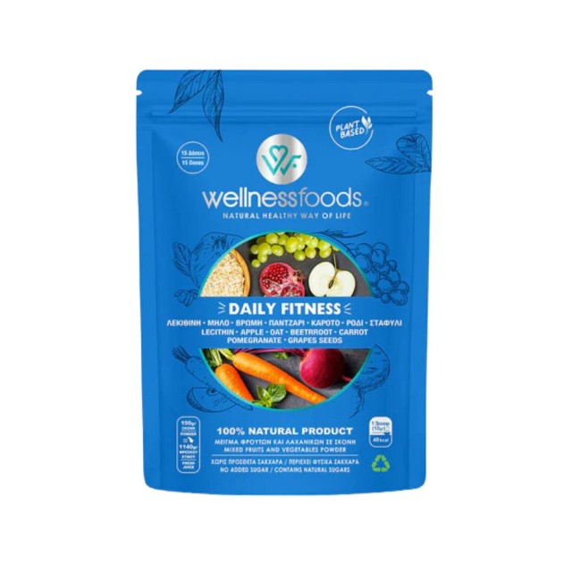 Wellness Foods Daily Fitness 150gr (Μείγμα Φρούτων & Λαχανικών σε Σκόνη για Έλεγχο της Όρεξης)