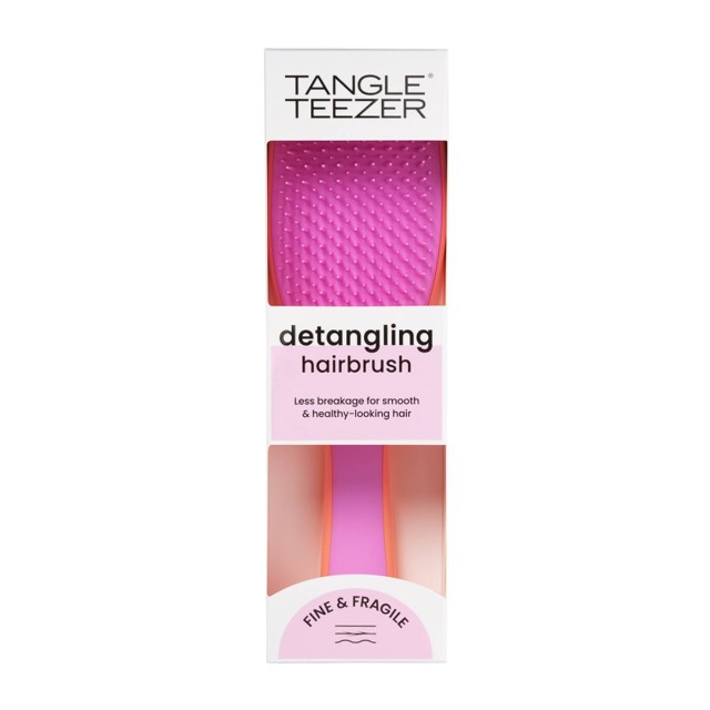 Tangle Teezer The Ultimate Detangler Fine & Fragile Hairbrush Apricot & Purple (Βούρτσα για Λεπτά & Εύθραυστα Μαλλιά - Πορτοκαλί/Μωβ)