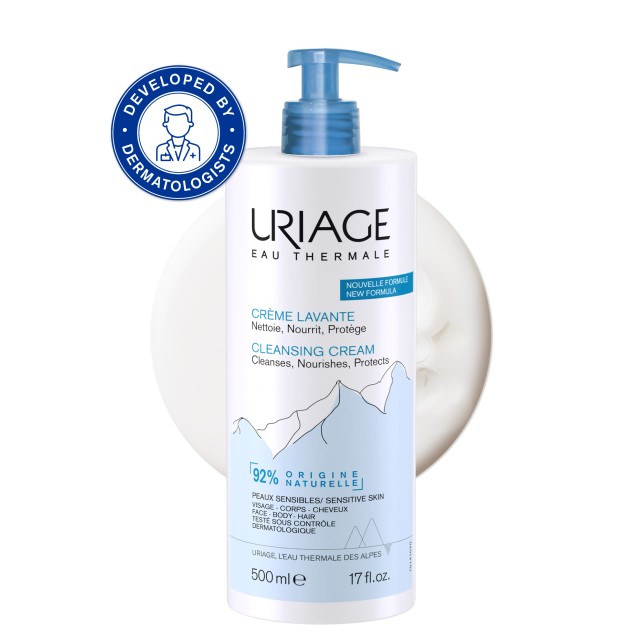 Uriage Cleansing Cream 500ml (Κρέμα Καθαρισμού για Πρόσωπο, Σώμα & Μαλλιά)