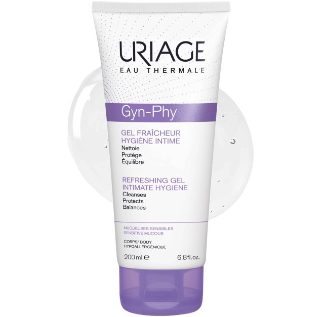 Uriage Gyn Phy Refreshing Gel Intimate Hygiene 200ml (Τζελ Καθαρισμού της Ευαίσθητης Περιοχής)