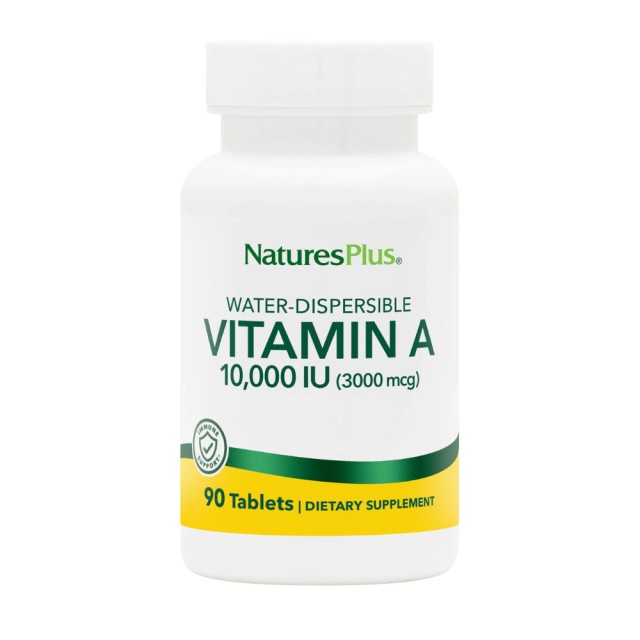 Natures Plus Vitamin A 10000 I.U Water Dispersible 90 tabs (Μάτια - Δέρμα - Μαλλιά)