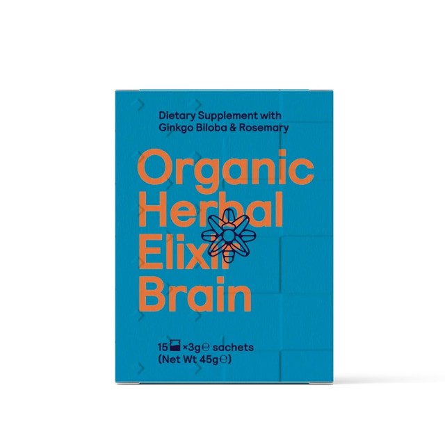 Symbeeosis Organic Herbal Elixir Brain 15x3gr (Φυσικό Συμπλήρωμα Διατροφής με Gingko Biloba & Δεντρολίβανο για Συγκέντρωση & Πνευματική Εγρήγορση)