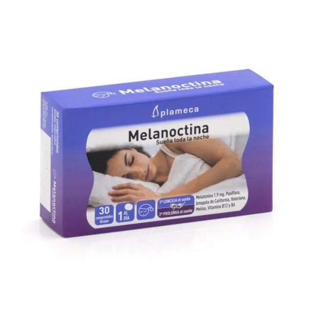 Plameca Melanoctina 30tabs (Συμπλήρωμα Διατροφής με Μελατονίνη, Βιταμίνες, Πασσιφλόρα, Βαλεριάνα & Μελισσόχορτο)