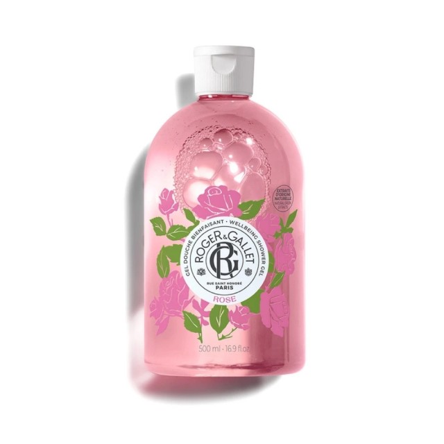 Roger & Gallet Rose Shower Gel 500ml (Αναζωογονητικό Αφρόλουτρο με Άρωμα Ιταλικό Μανταρίνι Τριαντάφυλλο Δαμασκού & Musk)