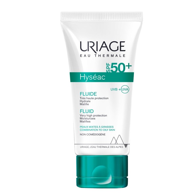 Uriage Hyseac Fluid SPF50+ 50ml (Ενυδατική Κρέμα για Μικτή/Λιπαρή Επιδερμίδα με Αντηλιακή Προστασία)