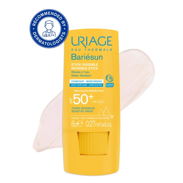 Uriage Bariesun Invisible Stick SPF50+ 8gr (Αόρατο Αντηλικό Στικ Πολύ Υψηλής Προστασίας για Ευαίσθητ