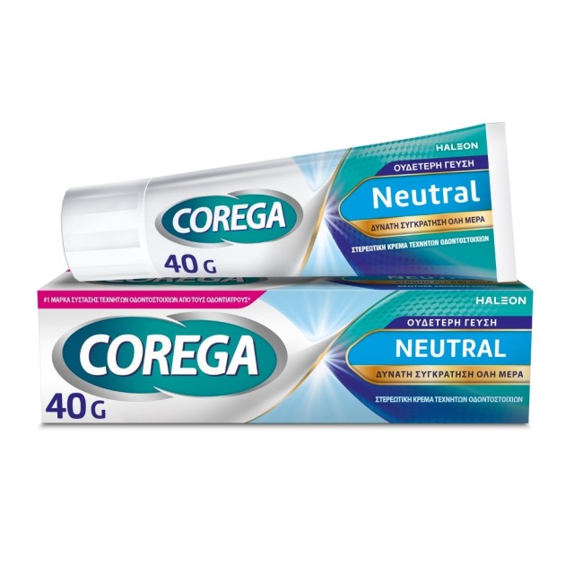 Corega Neutral Cream 40gr (Στερεωτική Κρέμα για Τεχνητή Οδοντοστοιχία)