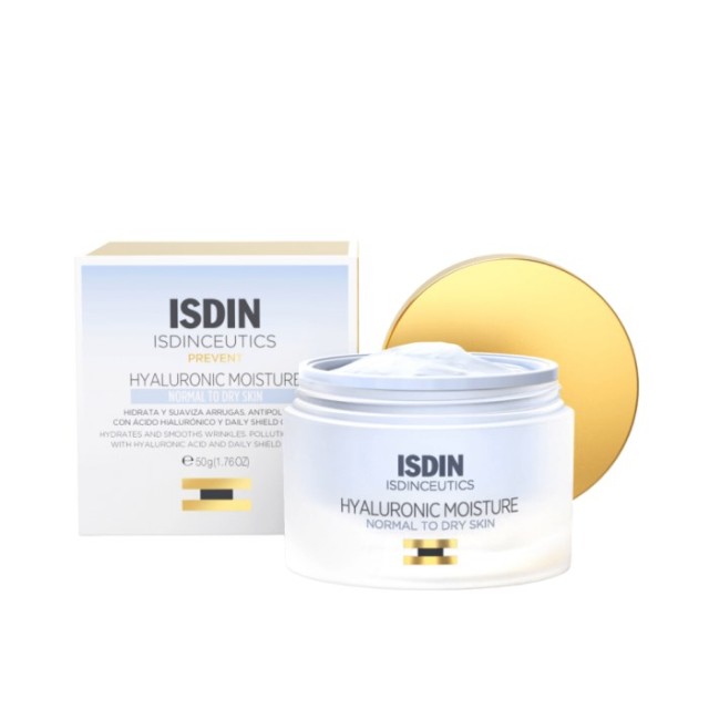 Isdin Isdinceutics Hyaluronic Moisture Normal to Dry 50gr (Ενυδατική Κρέμα Προσώπου με Καθαρό Υαλουρονικό Οξύ για Κανονική/Ξηρή Επιδερμίδα)