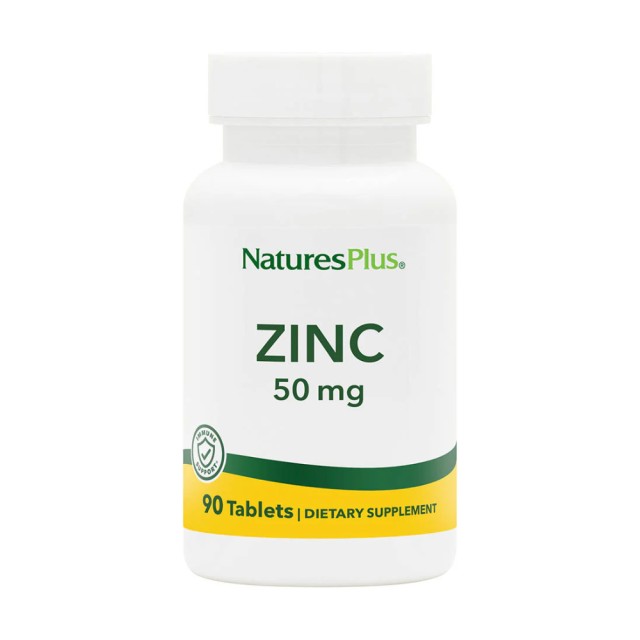 Natures Plus Zinc 50mg 90tabs (Χηλικός Ψευδάργυρος 90tabs)