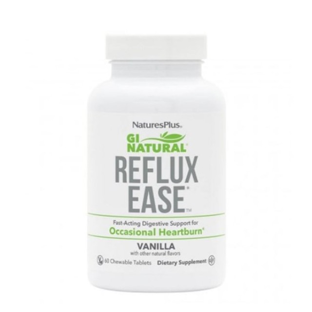 Natures Plus Gi Natural Reflux Ease 60tabs (Συμπλήρωμα Διατροφής για την Υποστήριξη του Πεπτικού Συσ