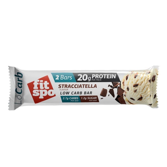 Fitspo Lo Carb Protein Bar Stracciatella 20gr Protein 60gr (Μπάρα Πρωτεΐνης με Γεύση Στρατσιατέλα)