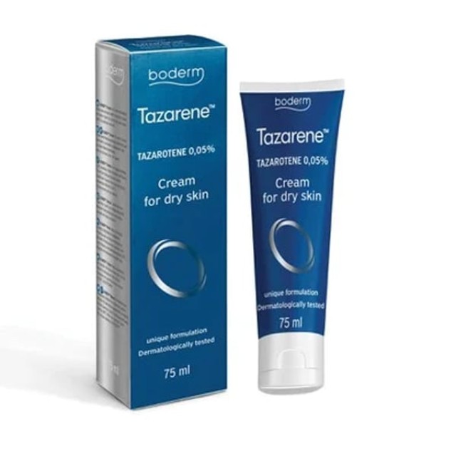 Boderm Tazarene Cream 0,05% Dry Skin 75ml (Κρέμα για Τοπική Εφαρμογή σε Πολύ Ξηρό Δέρμα)