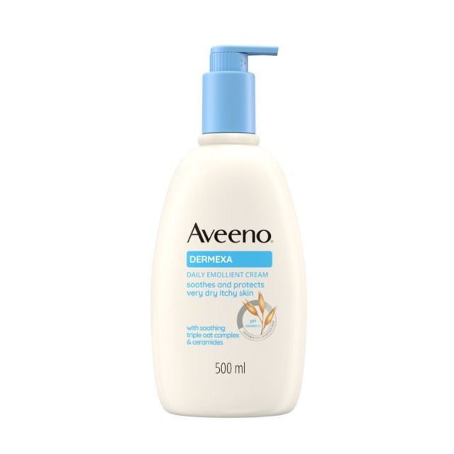 Aveeno Dermexa Daily Emollient Cream 500ml (Καταπραϋντική Κρέμα Σώματος για Πολύ Ξηρή Επιδερμίδα με Αίσθημα Κνησμού)