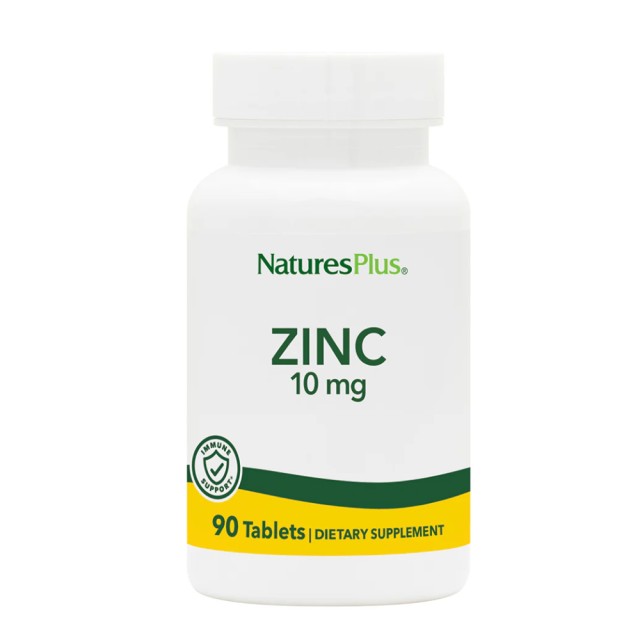 Natures Plus Zinc 10mg 90tab (Ενίσχυση Ανοσοποιητικού & Αναπαραγωγικού Συστήματος)