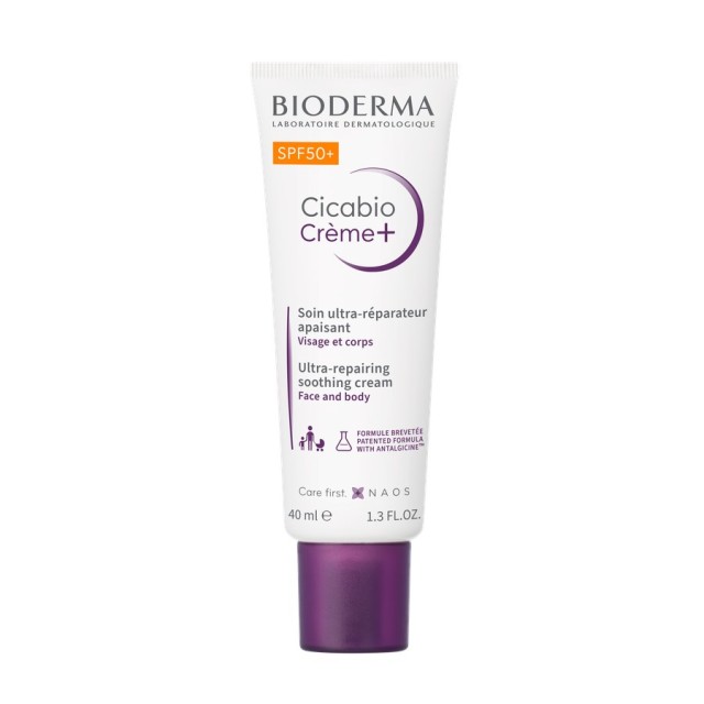 Bioderma Cicabio Cream SPF50+ 40ml (Καταπραϋντική Κρέμα Ανάπλασης με Υψηλή Αντηλιακή Προστασία)