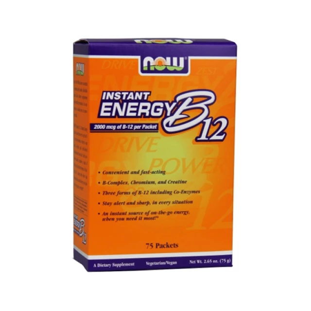 NOW Instant Energy B12 75 Packets | Familypharmacy.gr