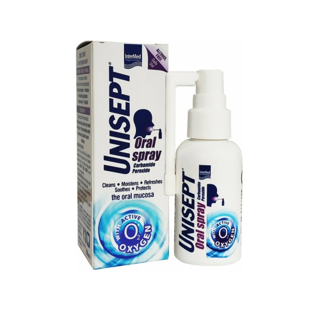 Unisept Oral Spray 50ml (Στοματικό Εκνέφωμα Ενεργού Οξυγόνου για την Υγιεινή Φροντίδα του Στόματος)