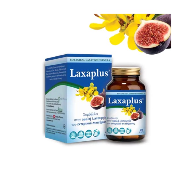 Plus+ Laxaplus 40caps (Συμπλήρωμα Διατροφής για την Αντιμετώπιση της Δυσκοιλιότητας)