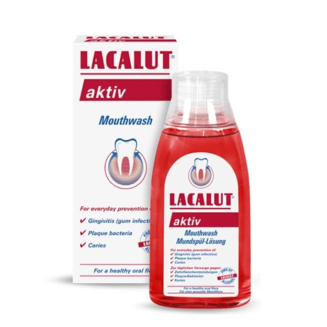 Lacalut Aktiv Mouthwash 300ml (Στοματικό Διάλυμα για Προστασία από Φλεγμονές των Ούλων)