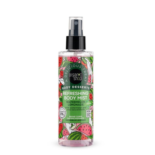 Natura Siberica Organic Shop Body Desserts Watermelon Lemonade Body Mist 200ml (Αναζωογονητικό Σπρέι Σώματος με Άρωμα Καρπούζι-Λεμονάδα)