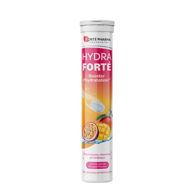 Forte Pharma Hydra Forte Electrolytes Mango-Passion Fruit 24tabs (Ηλεκτρολύτες για Ενυδάτωση του Οργανισμού με Γεύση Mango-Passion Fruit)