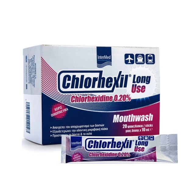 Chlorhexil Mouthwash Long Use 0,20% 20x10ml (Στοματικό Διάλυμα σε Φακελάκια μιας Δόσης)