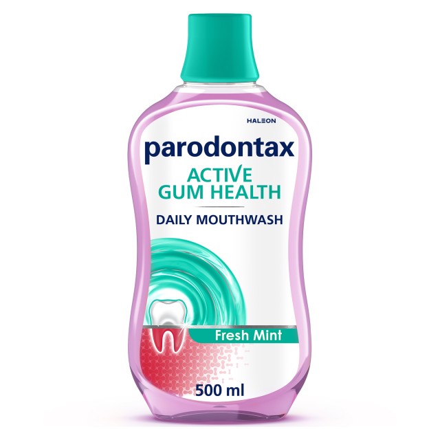 Parodontax Active Gum Health Daily Mouthwash Fresh Mint 500ml (Στοματικό Διάλυμα Κατά της Βακτηριακής Πλάκας)