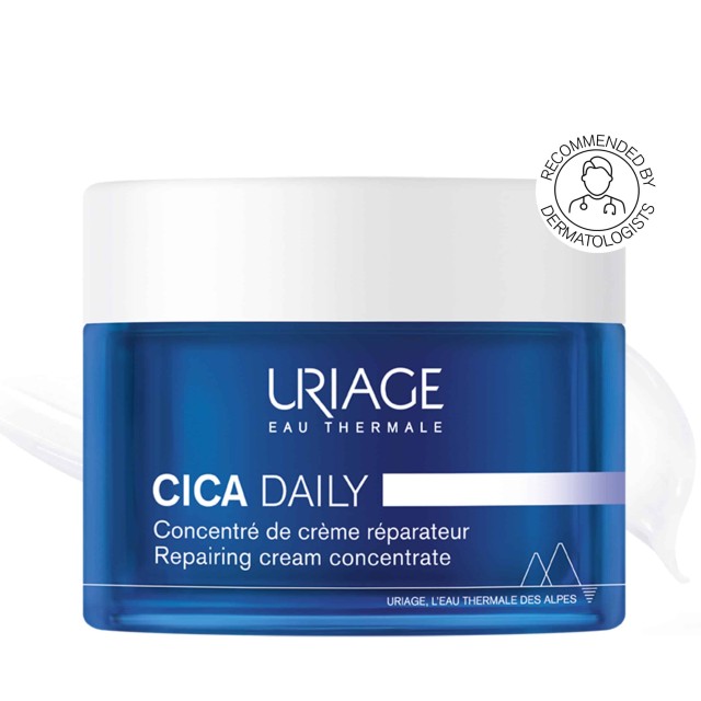 Uriage Cica Daily Repairing Cream Concentrate 50ml (Επανορθωτική Κρέμα Προσώπου για Ατέλειες, Ερυθρότητα & Σημάδια)