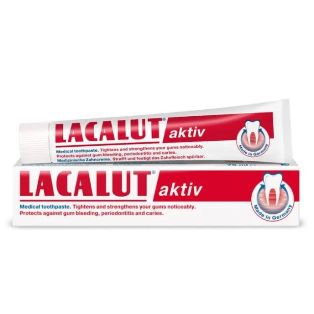 Lacalut Aktiv Toothpaste 75ml (Οδοντόκρεμα για Σύσφιξη & Ενίσχυση Ούλων)