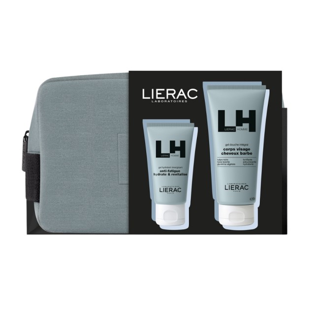 Lierac Homme Xmas SET Energizing Moisturizing Gel 50ml & All-Over Shower Gel 200ml (ΣΕΤ με Ανδρικό Ενυδατικό Gel, Αφρόλουτρο & ΔΩΡΟ Νεσεσέρ)