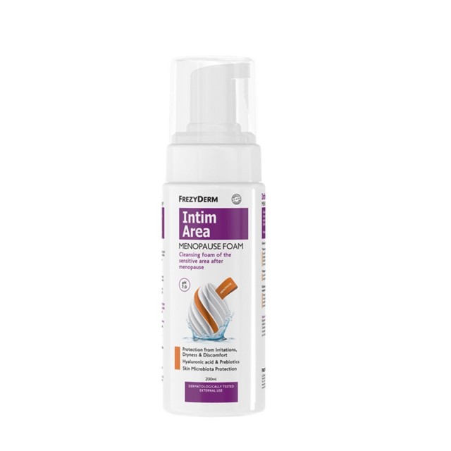 Frezyderm Intim Area Menopause Foam 200ml (Αφρός Καθαρισμού της Ευαίσθητης Περιοχής Μετά την Εμμηνόπαυση)