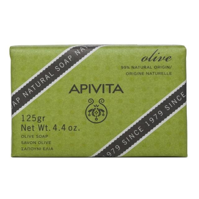 Apivita Natural Soap with Geranium & Olive 125gr (Σαπούνι με Ελιά)