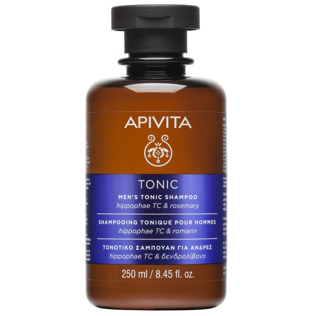 Apivita Holistic Shampoo Mens Tonic Hippophae TC & Rosemary 250ml (Τονωτικό Σαμπουάν για Άνδρες για την Τριχόπτωση με Ιπποφαές & Δεντρολίβανο)