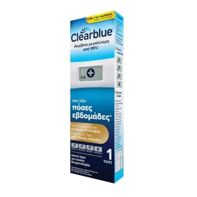 Clearblue Pregnancy Test Weeks Indicator 1τεμ (Τεστ Εγκυμοσύνης με Δείκτη Σύλληψης)