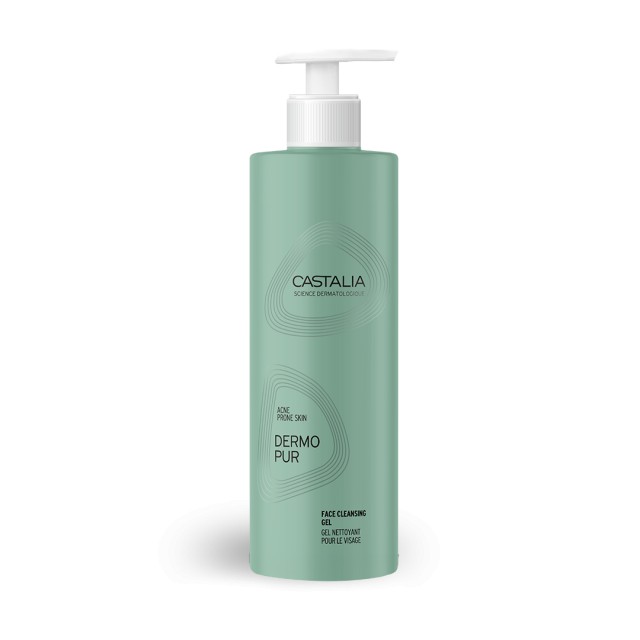 Castalia Dermopur Face Cleansing Gel 400ml (Αφρίζον Καθαριστικό Τζελ Προσώπου για Λιπαρή Επιδερμίδα με Τάση Ακμής)