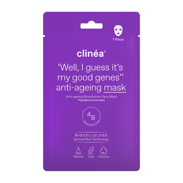 Clinea Anti-Ageing Biocellulose Mask (Μάσκα Προσώπου Αντιγήρανσης από Βιοκυτταρίνη)