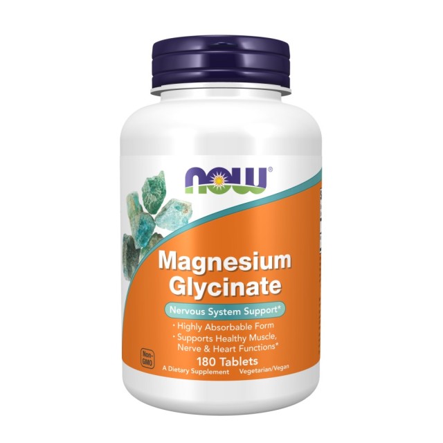 Now Fods Magnesium Glycinate 180tabs (Συμπλήρωμα Διατοφής με Γλυκινικό Μαγνήσιο)