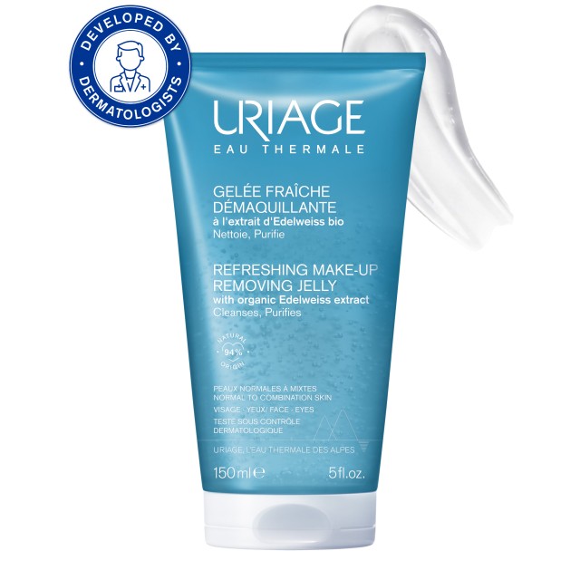 Uriage Refreshing Make-up Removing Jelly 150ml (Τζελ Καθαρισμού & Ντεμακιγιάζ για Πρόσωπο & 