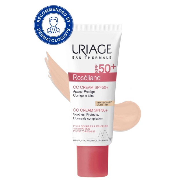 Uriage Roseliane CC Cream SPF50+ 40ml (Ενυδατική Προστατευτική Κρέμα - Ανοιχτόχρωμη Απόχρωση)