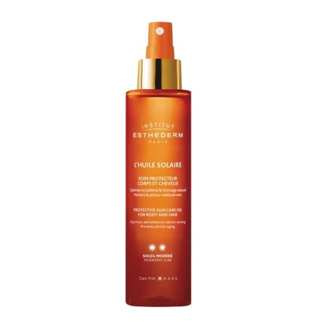 Institut Esthederm Protective Sun Care Oil for Body & Hair 150ml (Ξηρό Αντηλιακό Λάδι για Σώμα & Μαλλιά - Μεσαίος Ήλιος)