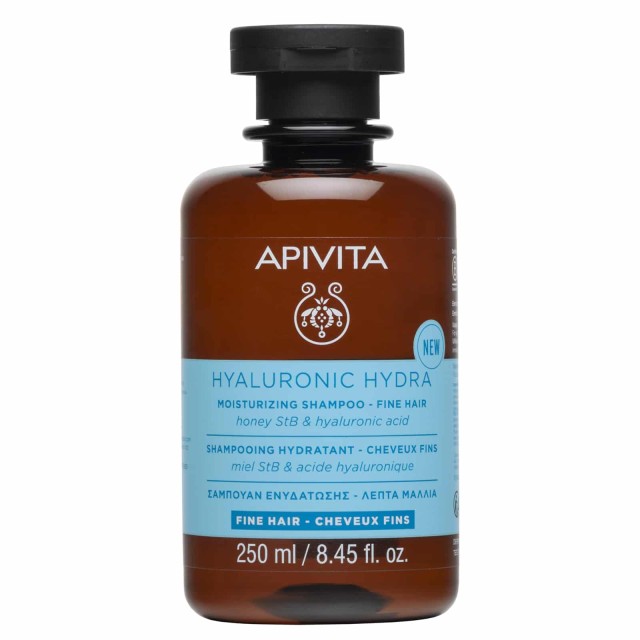 Apivita Hyaluronic Hydra Moisturizing Shampoo 250ml (Σαμπουάν Ενυδάτωσης με Μέλι & Υαλουρονικό Οξύ)