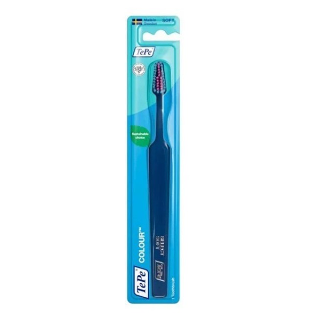 Tepe Colour Soft Toothbrush Dark Blue (Οδοντόβουρτσα με Κωνική Κεφαλή - Σκούρο Μπλε)