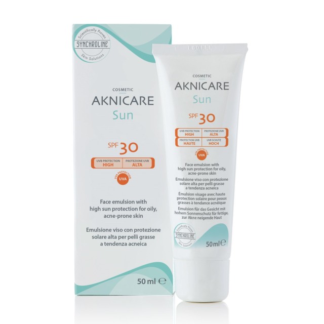 Synchroline Aknicare Sun SPF30 50ml (Ελαφριά Κρέμα Προσώπου με Αντηλιακή Προστασία)