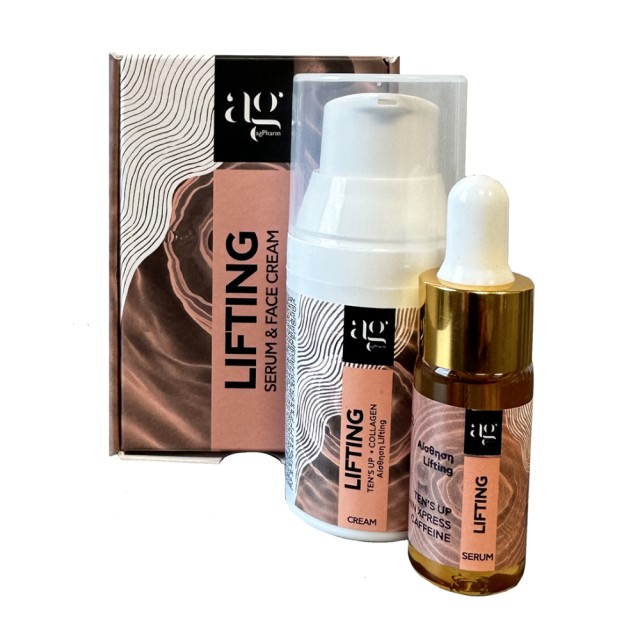 Ag Pharm SET Lifting Serum 10ml & Face Cream 30ml (ΣΕΤ Σύσφιξης & Έντονης Αίσθησης Lifting)