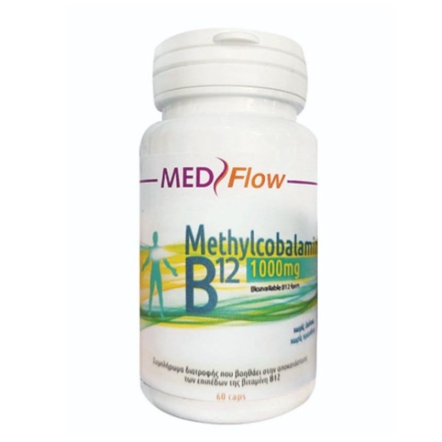 Medflow Methylcobalamin B12 1000mg 60caps (Συμπλήρωμα Διατροφής με Βιταμίνη B12)