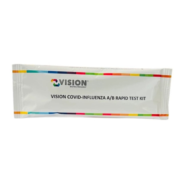 Vision Biotechnology Covid-Inf A/B Rapid Rapid Test Kit 1τεμ (Τεστ Ταχείας Ανίχνευσης Αντιγόνων Covid-19 & Γρίπης Τύπου Α/Β)