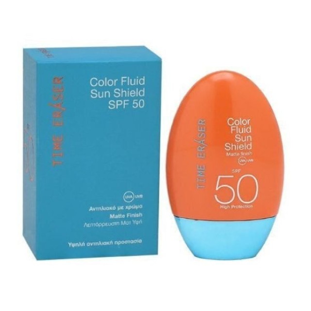 Time Eraser Color Fluid Sun Shield SPF50 50ml (Αντηλιακό Γαλάκτωμα Προσώπου με Χρώμα)