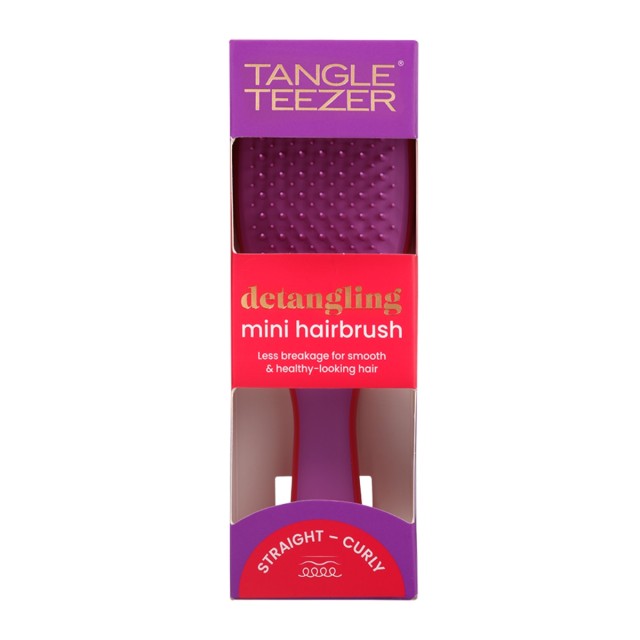 Tangle Teezer The Ultimate Detangler Mini Hairbrush Rubine (Μικρή Βούρτσα Μαλλιών για Όλους τους Τύπους Μαλλιών - Κόκκινο/Μωβ)