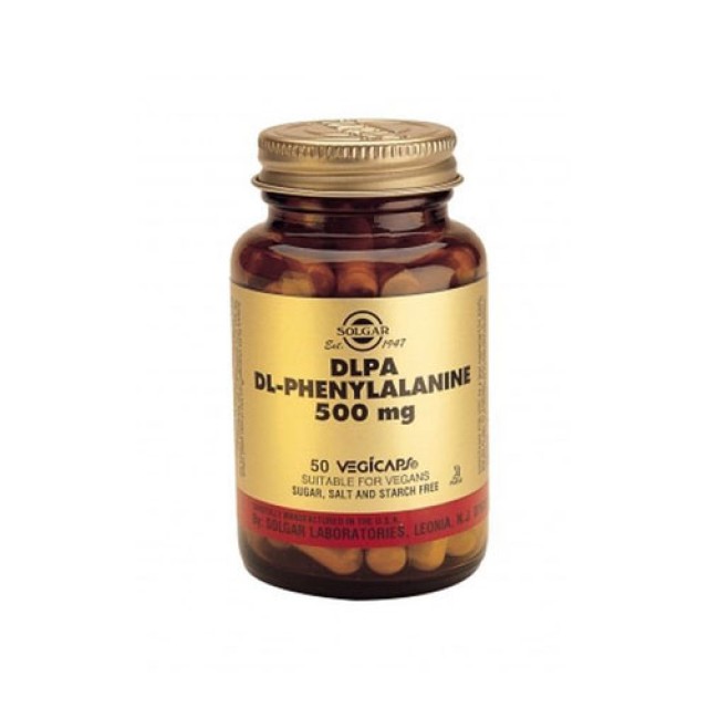 Solgar DLPA 500mg 50veg caps (Φαινυλαλανίνη)
