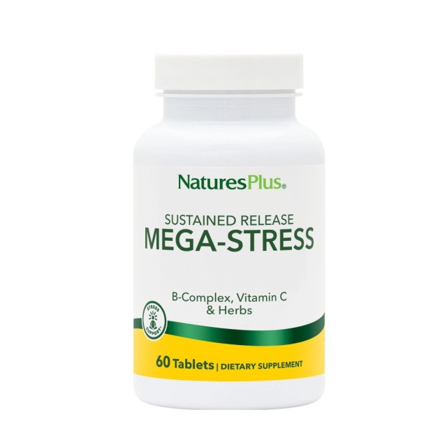 Natures Plus Mega Stress Complex 60tabs (Συμπλήρωμα Διατροφής Κατά του Άγχους & του Στρες)